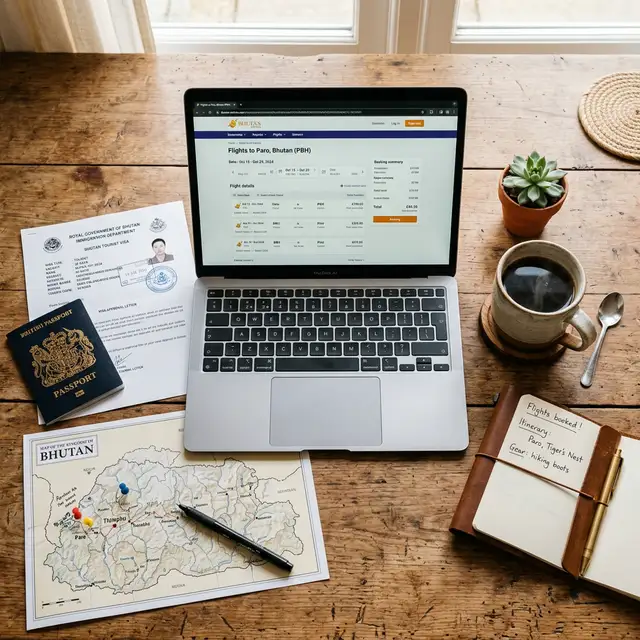 การจองตั๋วเครื่องบินไปภูฏาน